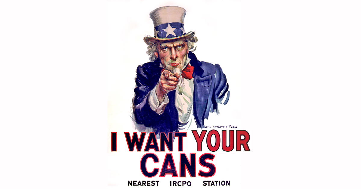 Show us your cans! Show us your cans!